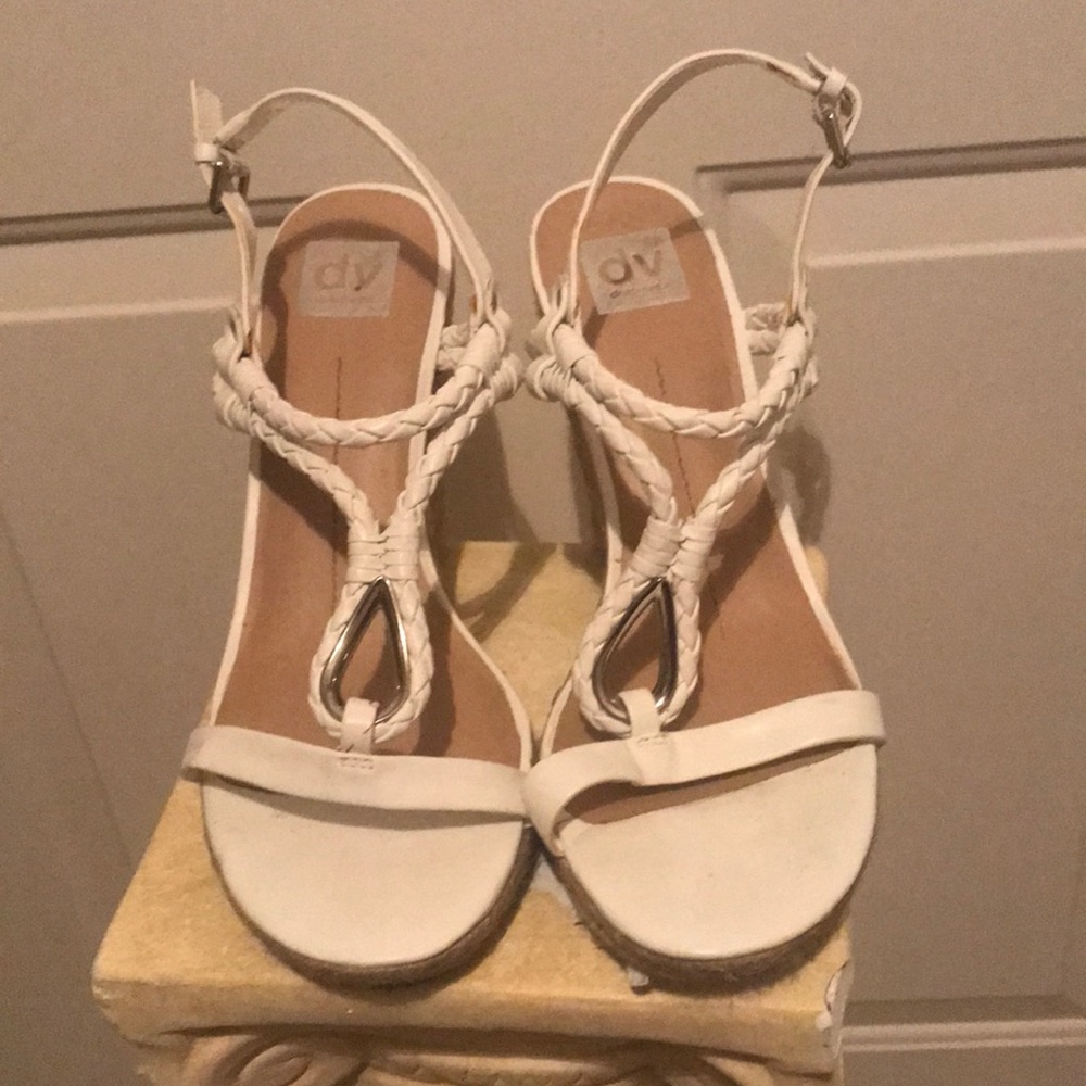 Dolce vita white wedge sandal